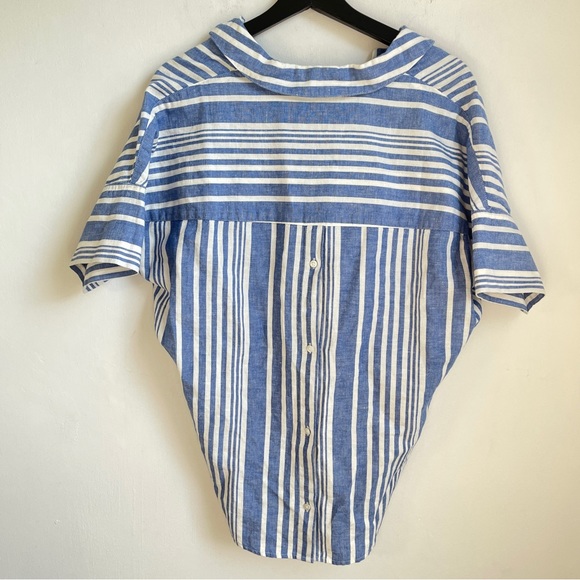 Madewell Courier Button Back Shirt in Hinsdale Stripe - Picture 7 of 11